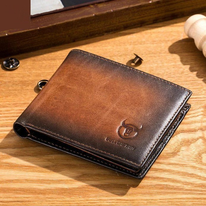 Кожаный мужской кошелек, Мужской бумажник их натуральной кожи